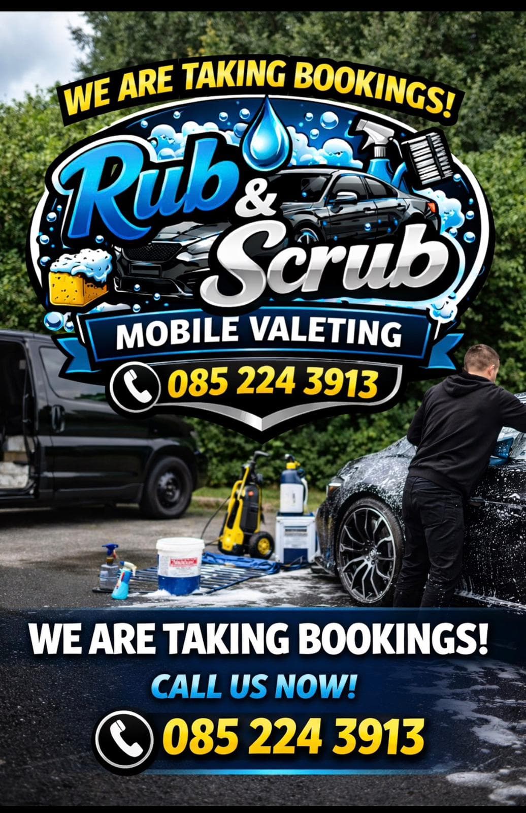 Call us for mobile car valeting